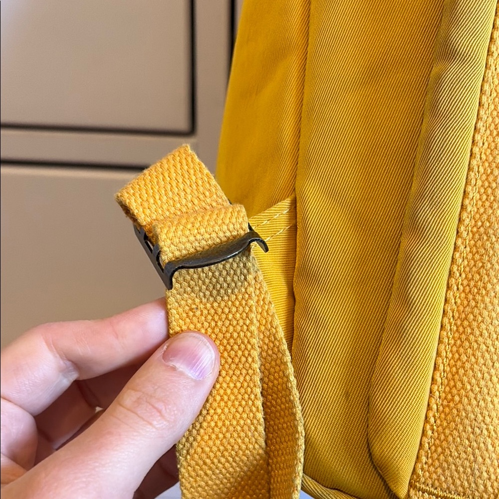 Doughnut Mustard Yellow Canvas Backpack - Picture 3 of 8